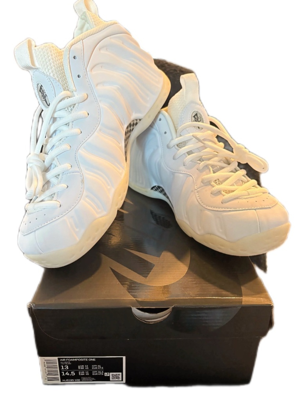 Nike Men’s All White Air Foamposite One Sneakers
